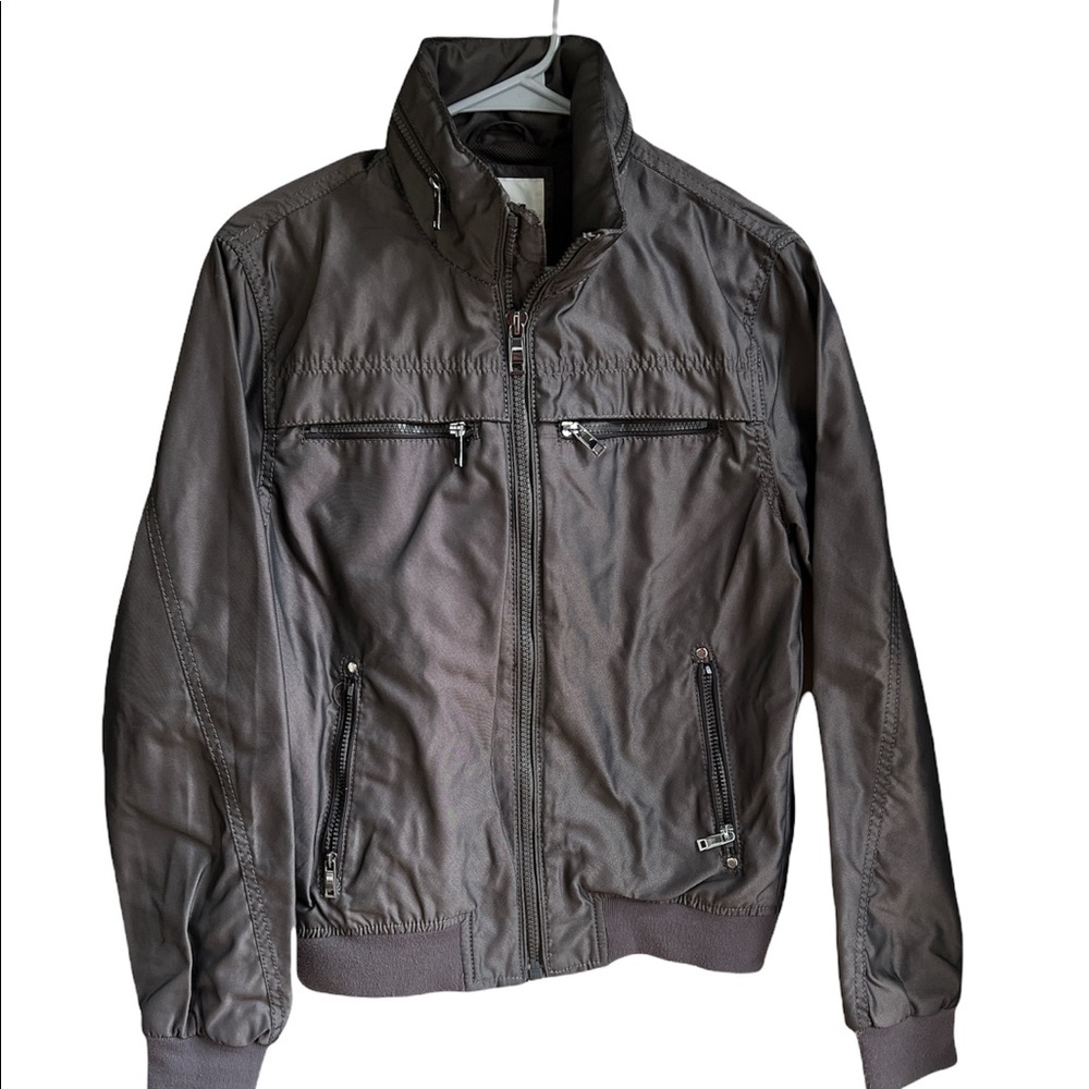 Zara Man bomber style wind breaker jacket coat Medium full zip pockets